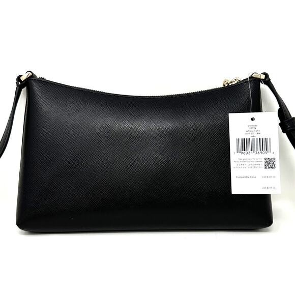 Kate Spade Sadie Crossbody Purse Black Leather KE594 - Picture 2 of 7